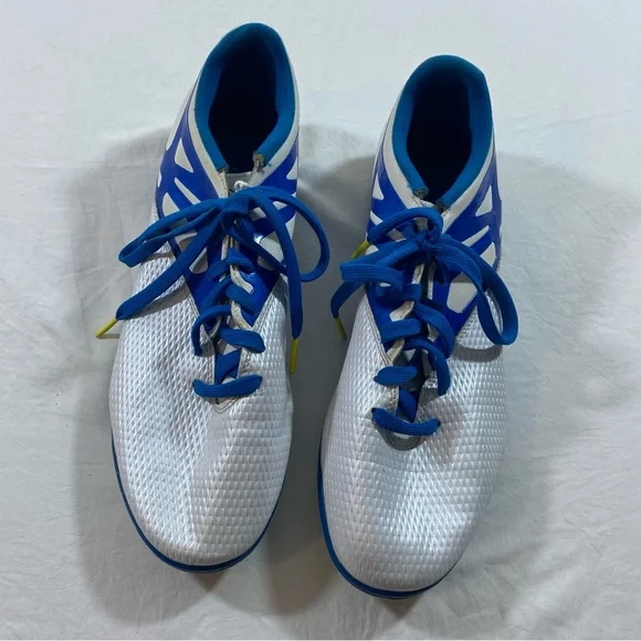 adidas | Shoes | Adidas Soccer Shoes Men 3 White Blue Lace 